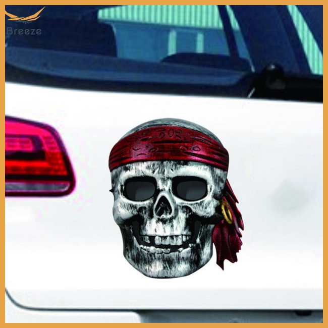 Miếng Dán Trang Trí Xe Hơi Hình Đầu Lâu Kinh Dị Thời Trang R673