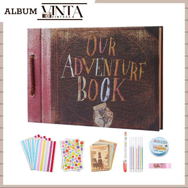 Album ảnh tự dán, Scrapbook Phong cách Vintage (Our adventure book)