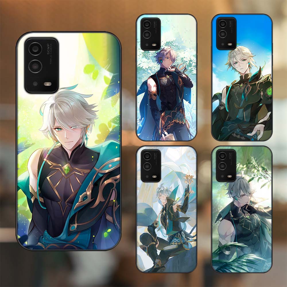 Ốp lưng Oppo A55 4G, A55 5G viền đen in hình Alhaitham Genshin Impact