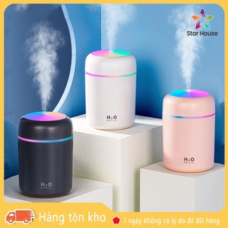 Máy tạo độ ẩm không khí 300ml máy phun khuếch tán tinh dầu hương liệu siêu âm máy tạo sương mát usb máy tạo sương
