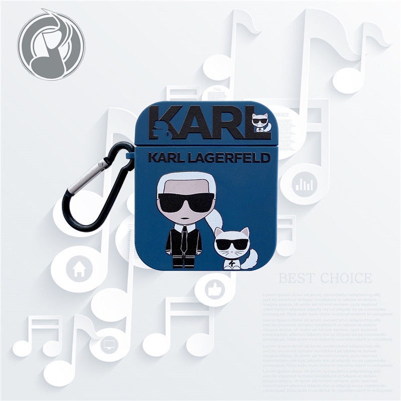 Airpods pro airpods 3 vỏ bảo vệ tai nghe cat karl thích hợp cho airpods1 2 3 pro case