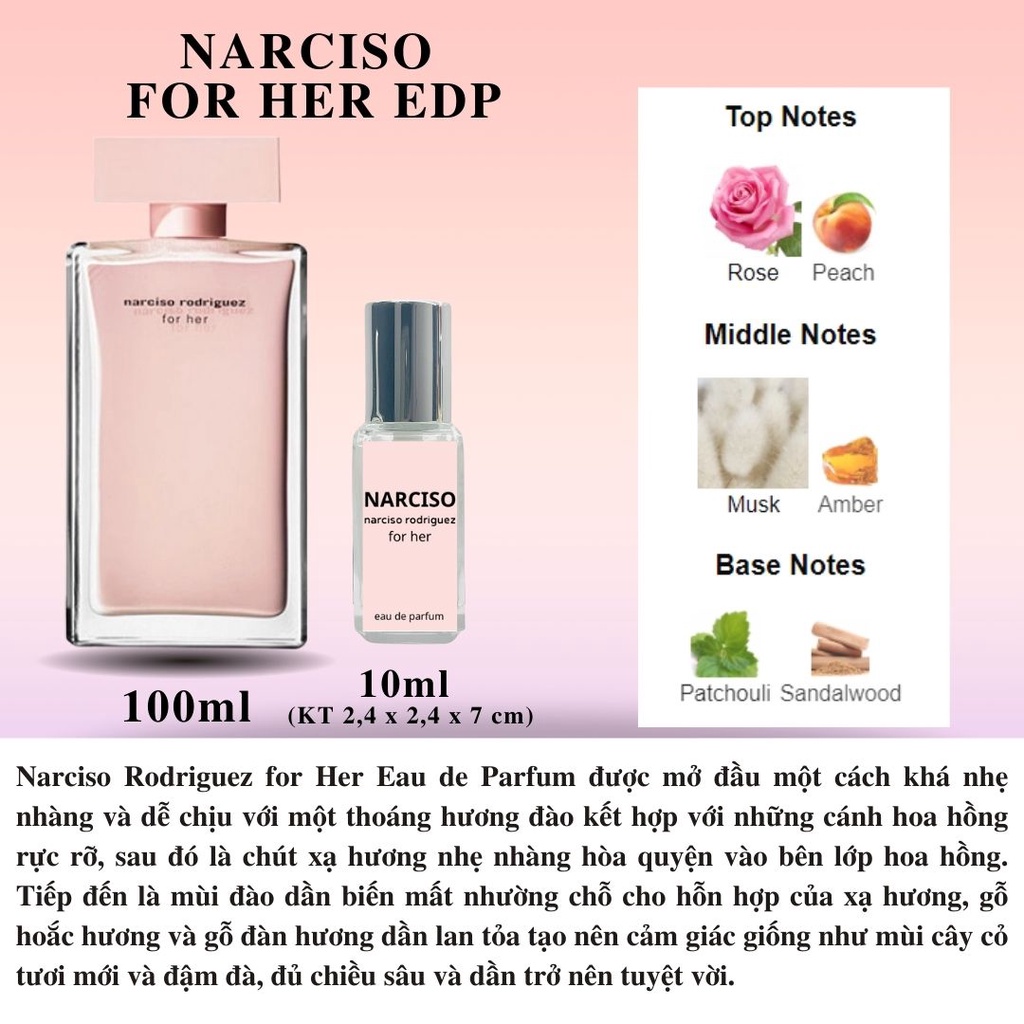 Nước hoa Nữ - Narciso Rodriguez Narciso for her EDP