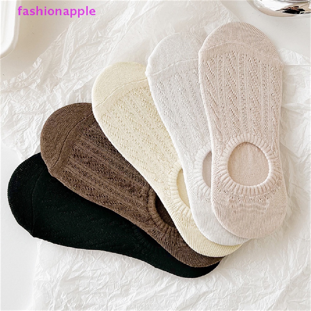 Đôi Vớ Thuyền Silicone Thoáng Khí Chống Trượt Màu Trơn Cho Nữ