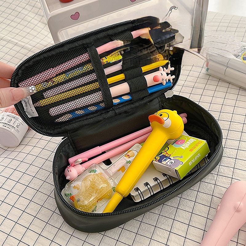 Túi Đựng Đồ Trang Điểm Cầm Tay Bằng Da PU In Hoạt Hình Melody Đáng Yêu Cho Học Sinh