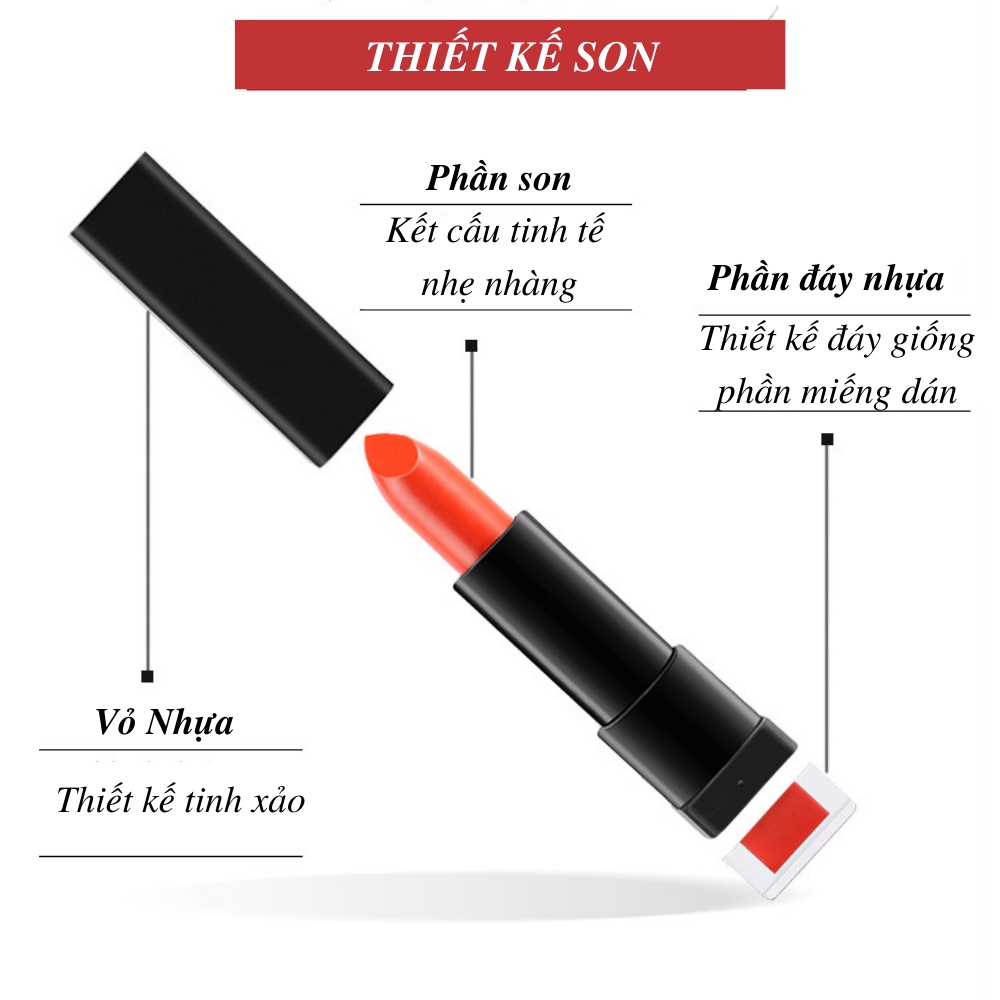 Son Môi Lâu Trôi Màu, Không Thấm Nước, Cá Tính, Quyến Rũ, Khỏe Khoắn