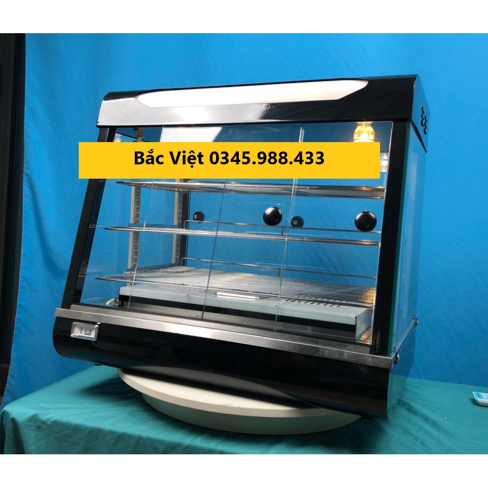 Tủ giữ nóng trưng bày thực phẩm loại 3 khay kính vuông BV 601 - Bảo hành 12 tháng