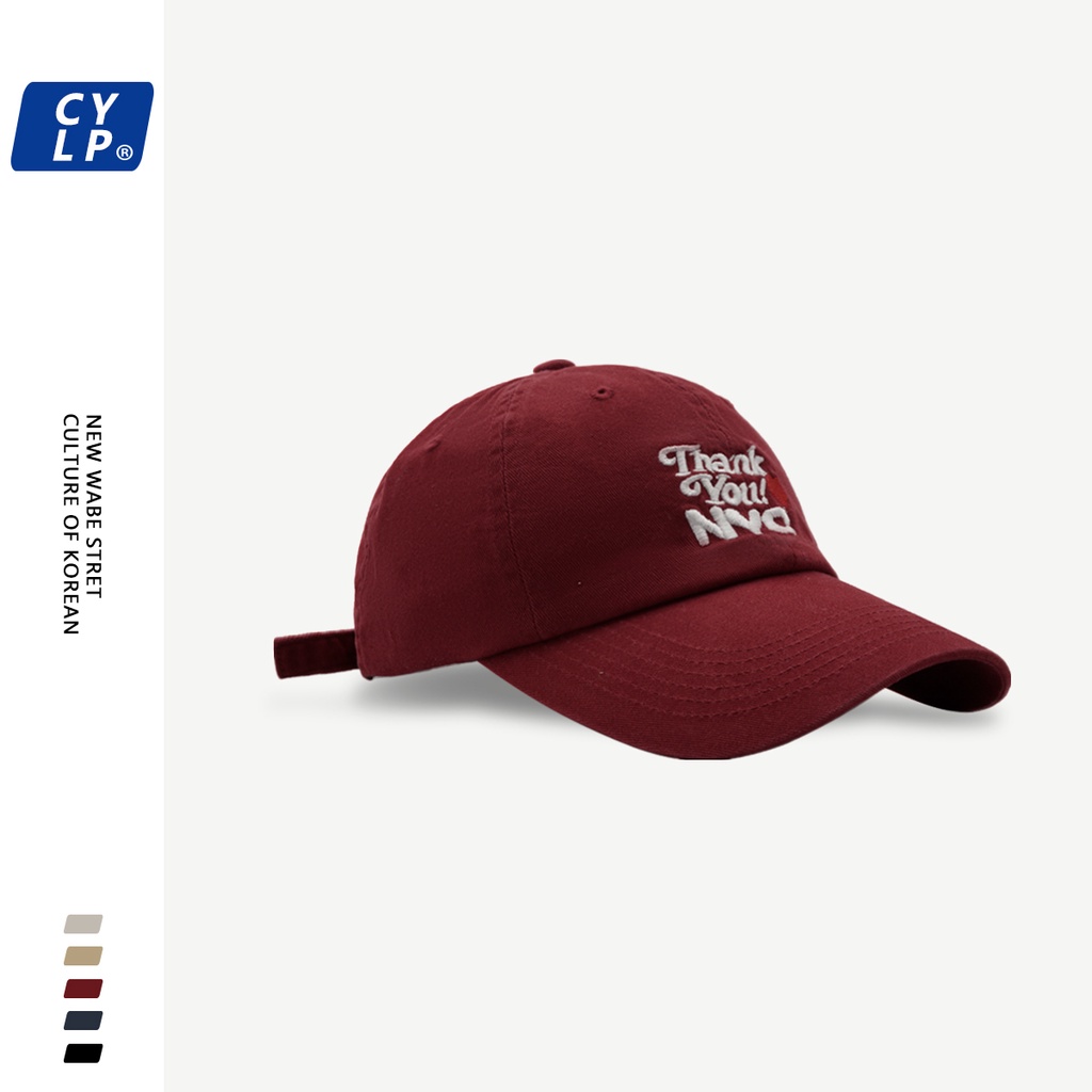 Mũ Lưỡi Trai Mềm Thêu Chữ Phong Cách Hàn Quốc Thời Trang Xuân Hè Cho Cặp Đôi