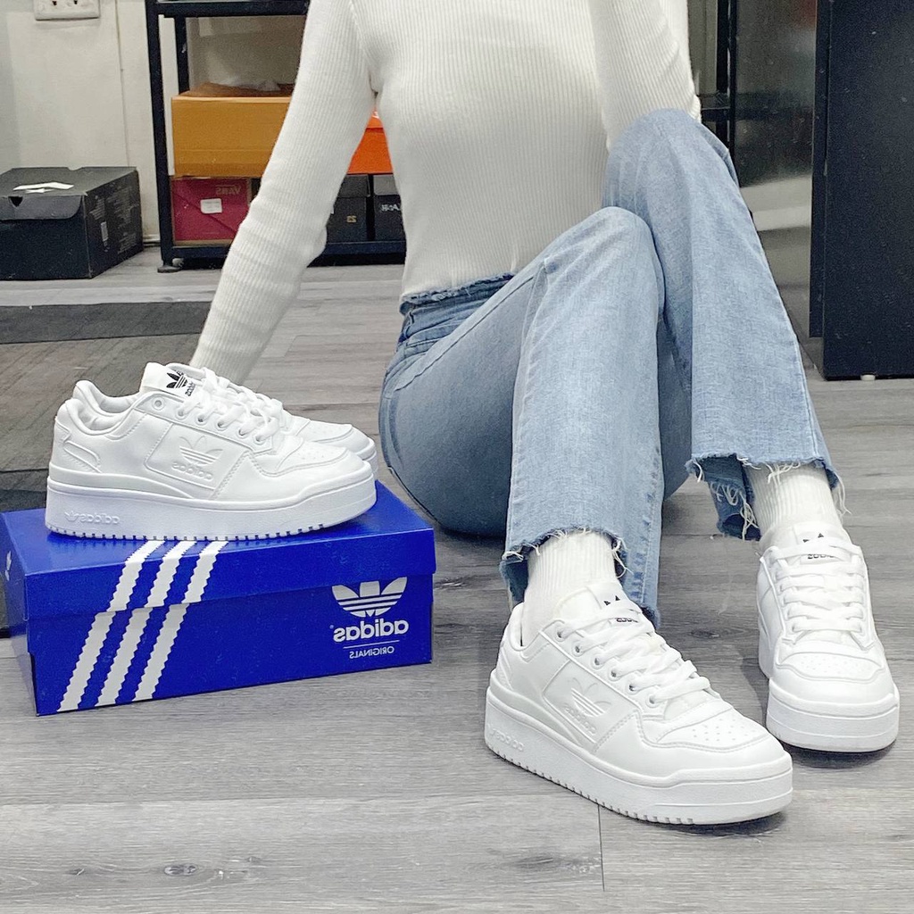 | CÓ SẴN - ẢNH THẬT | Giày thể thao adidas forum trắng bản mới 2022