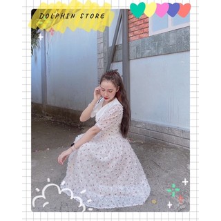BIGSIZE Đầm hoa midi bigsize