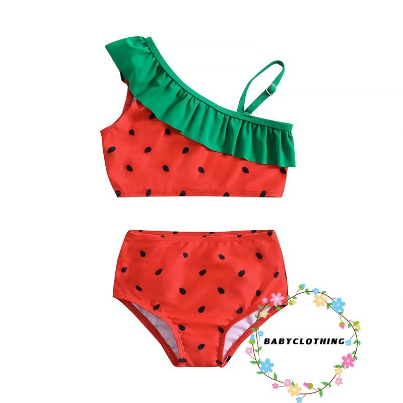 Bộ Bikini Họa Tiết Trái Dưa Hấu Dễ Thương Cho Bé Gái