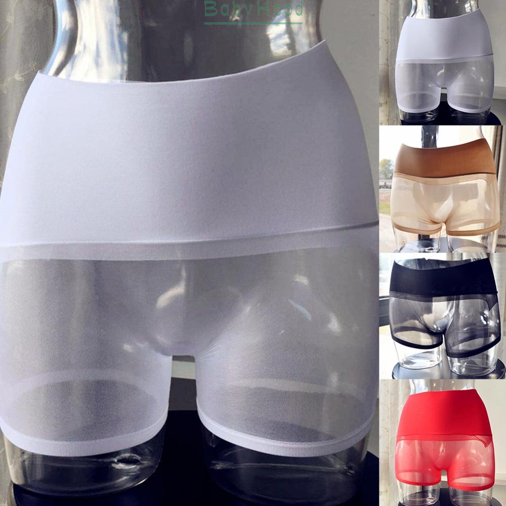 Men Boxer Shorts Seamless See-through Underwear Sexy Pantyhose Underpants Trunks Underwear#BBHOOD
