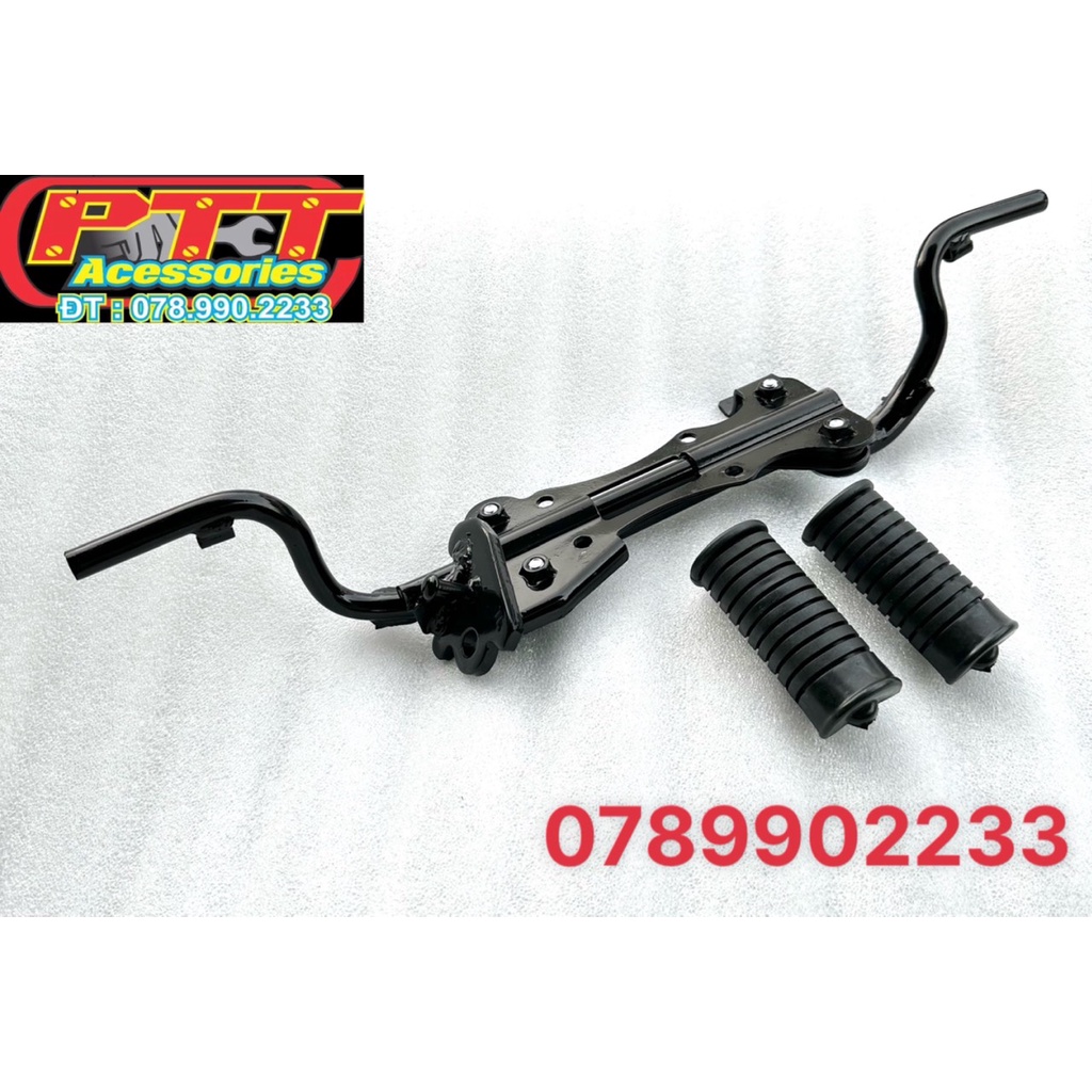 BỘ GÁC CHÂN TRƯỚC  VÀ CHỐNG NGANG 2 TẦNG  XE FUTURE 1 - DREAM - WAVE 110