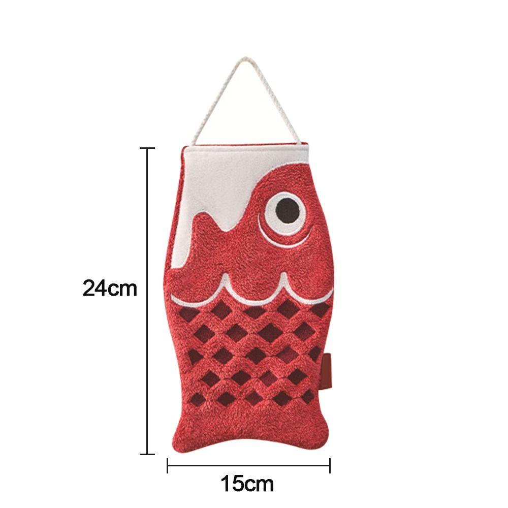 Ynatural Khăn Lau Chén Dĩa Hình Cá Có Móc Treo Tiện Lợi Dành Cho Gia Đình