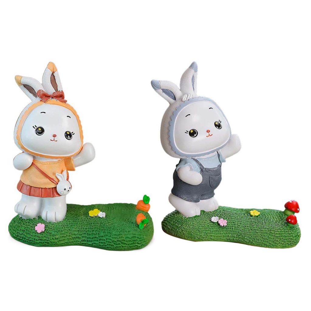 Giá Đỡ Điện Thoại Bằng Nhựa Resin Hình Thỏ Hoạt Hình Dễ Thương