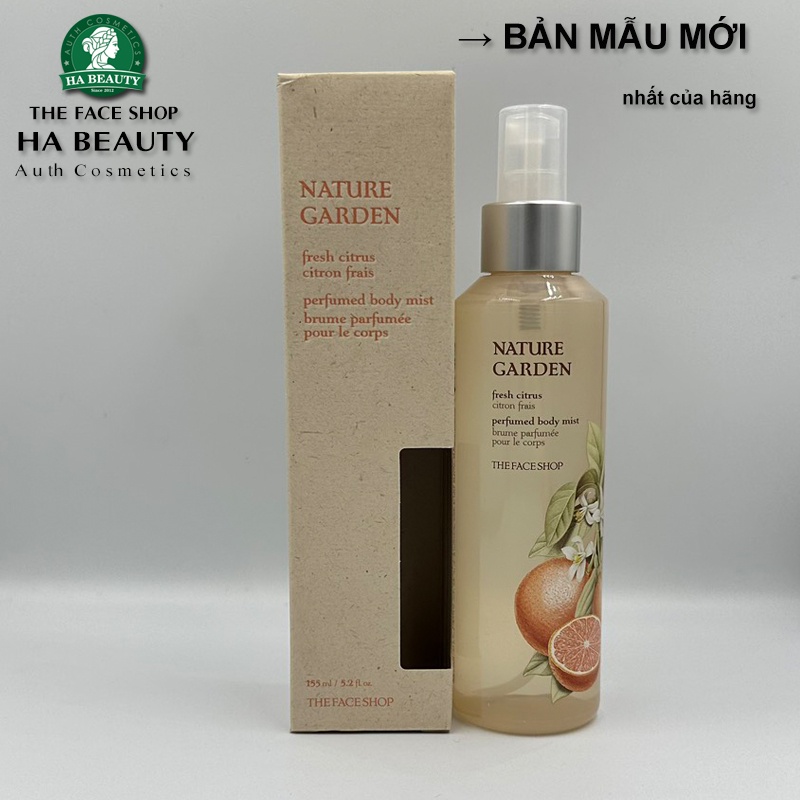 Xịt dưỡng thể hương nước hoa The Face Shop NATURE GARDEN perfumed body mist 155ml