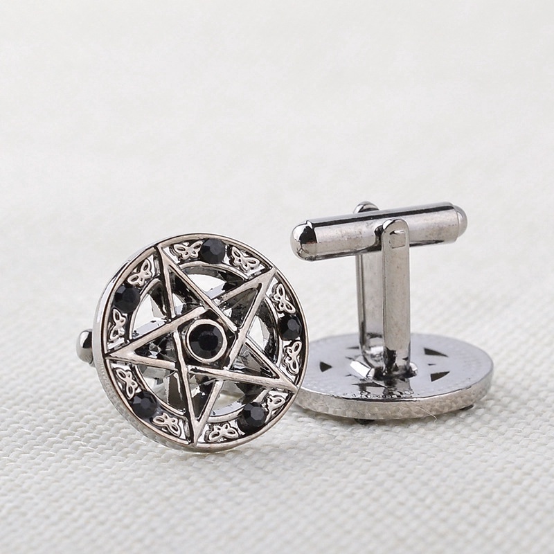 Khuy măng sét EFAN hình ngôi sao năm cánh dát khảm phong cách Pháp mới làm quà tặng đám cưới