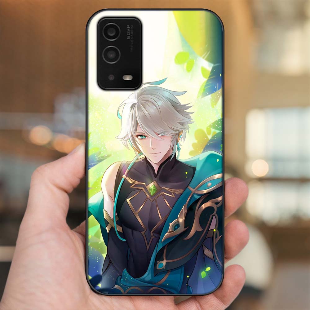 Ốp lưng Oppo A55 4G, A55 5G viền đen in hình Alhaitham Genshin Impact