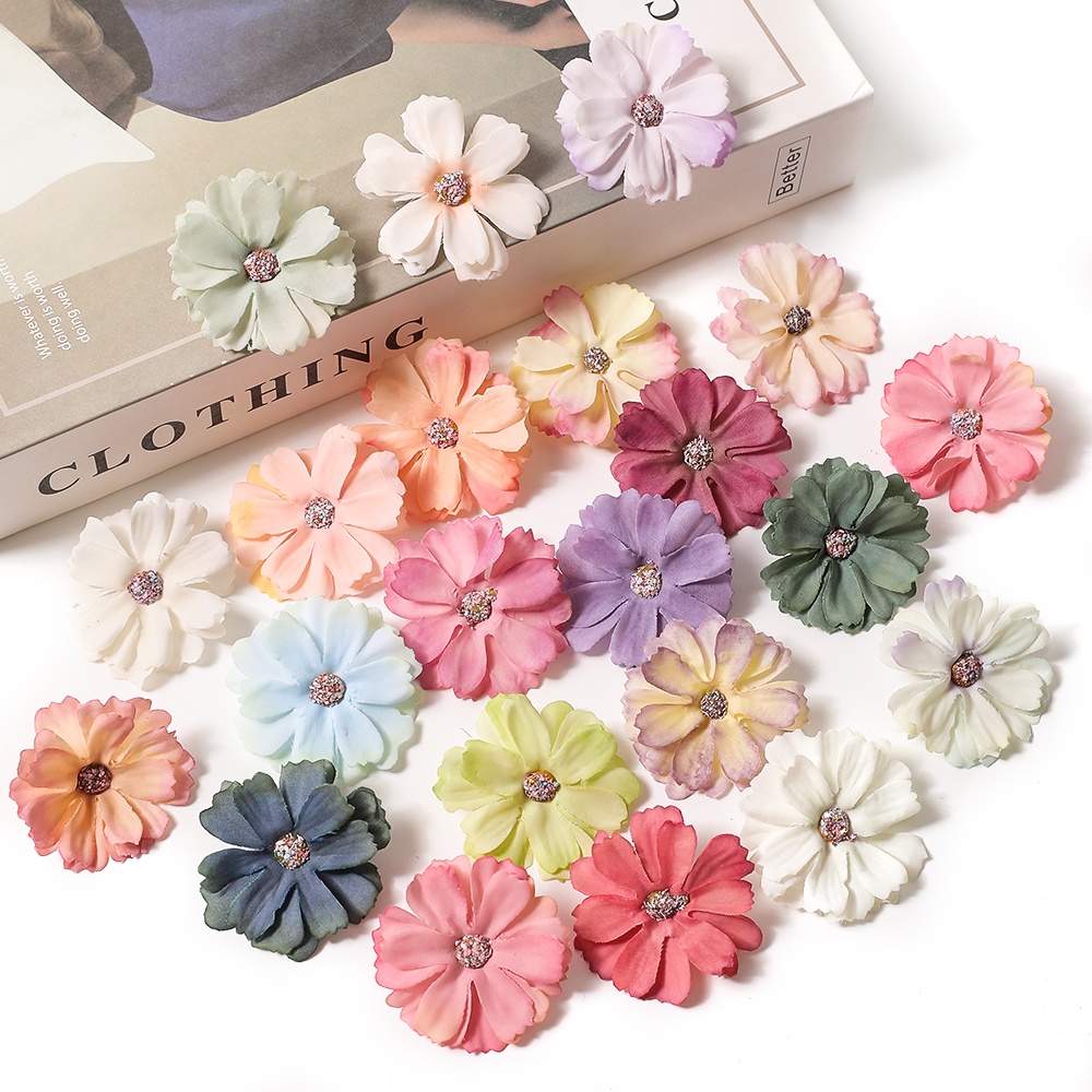 Set 10 Hoa Cúc Giả 5CM Trang Trí Đa Dụng Chất Lượng Cao