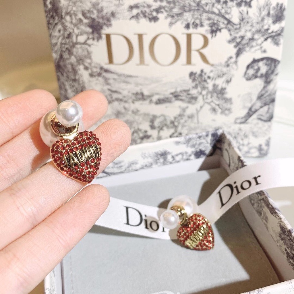 Khuyên Tai Tròn Khắc Chữ Dior Bằng Thép Titanium Thời Trang Cho Nữ