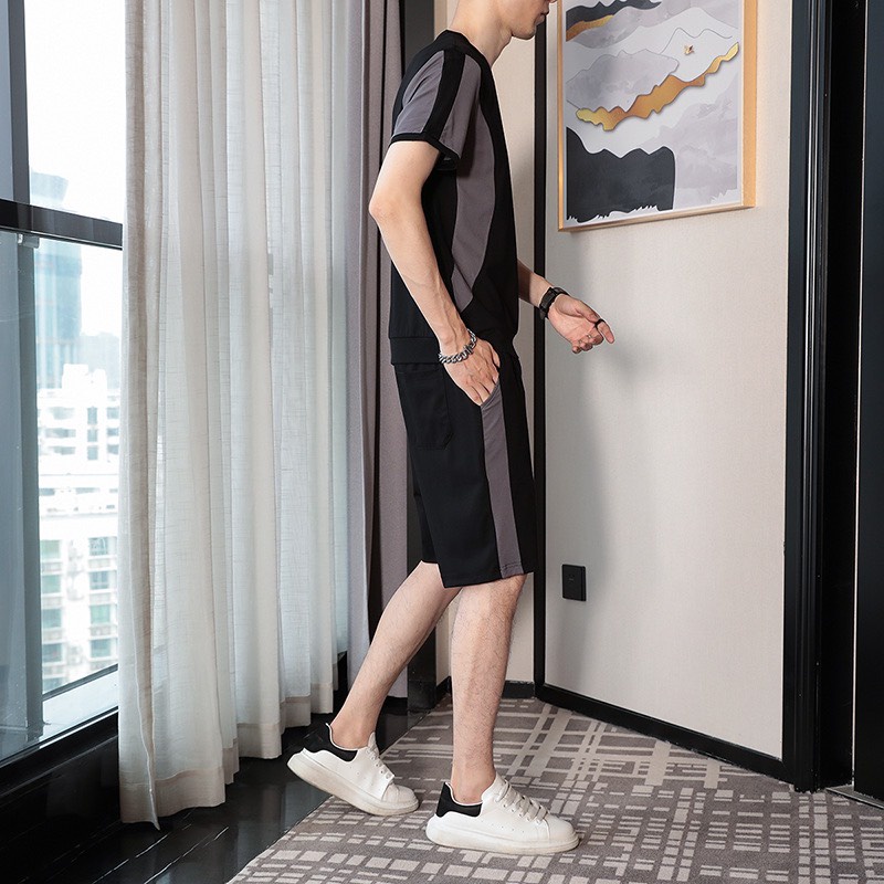 Bộ quần áo thể thao nam mùa hè,quần áo nam cộc tay trẻ trung năng động mùa hè 2023