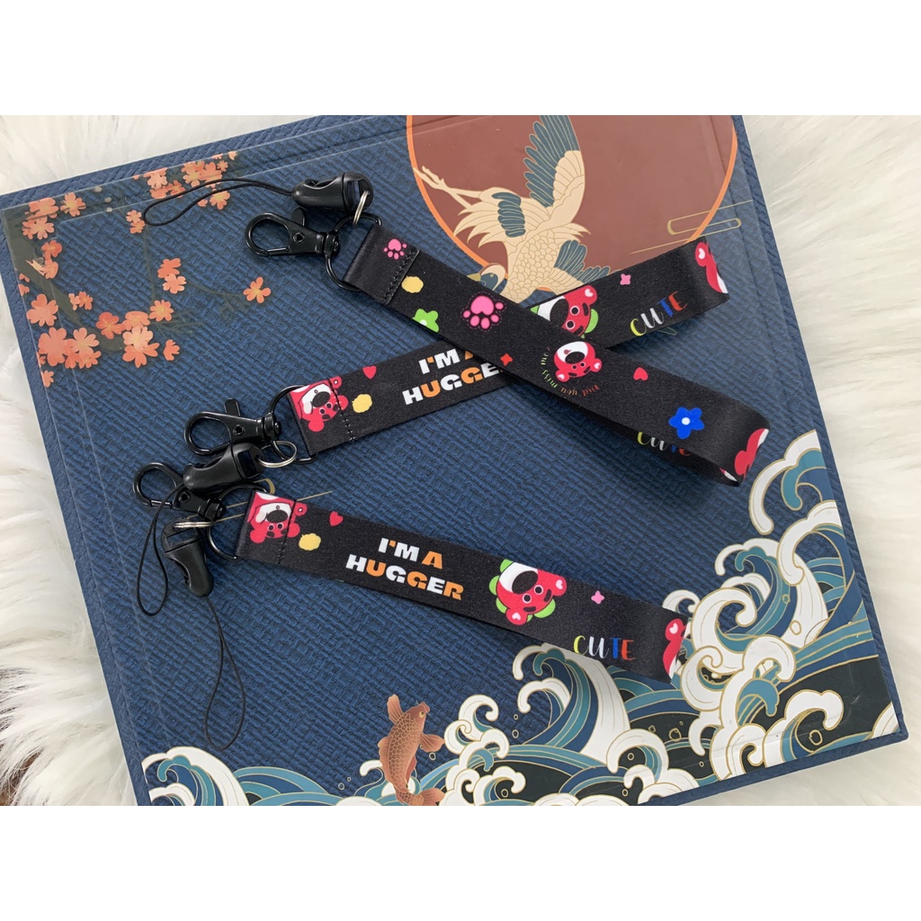 Dây móc khóa Gấu Dâu LOTSO, Dây móc khóa HUGGER