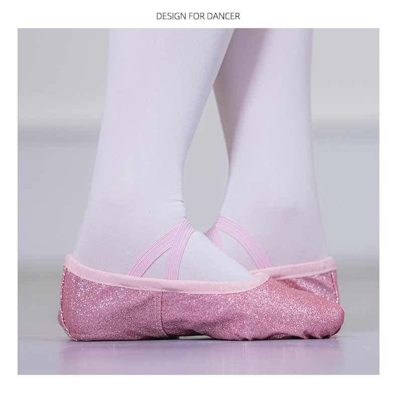 Giày Múa Ba Lê Đế Bằng size 23-42 Màu Vàng / Hồng Cho Bé Gái