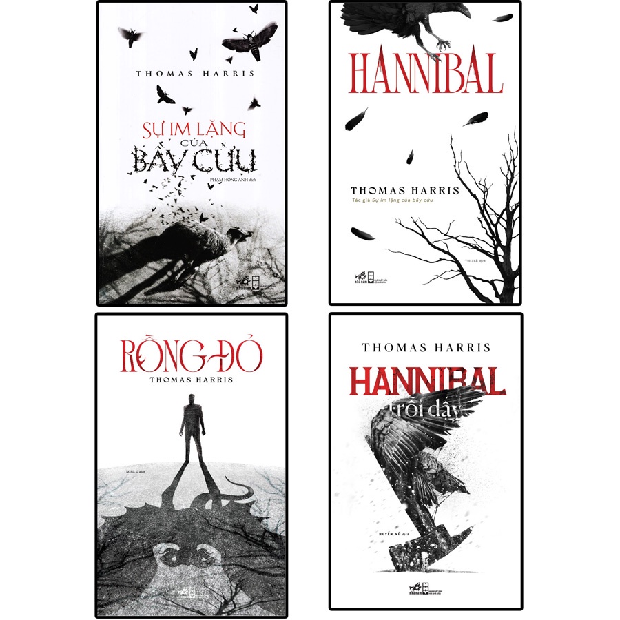 Sách - Combo Sự im lặng của bầy cừu + Hannibal + Rồng Đỏ + Hannibal Trỗi Dậy (Thomas Harris) (Combo lẻ tuỳ chọn)