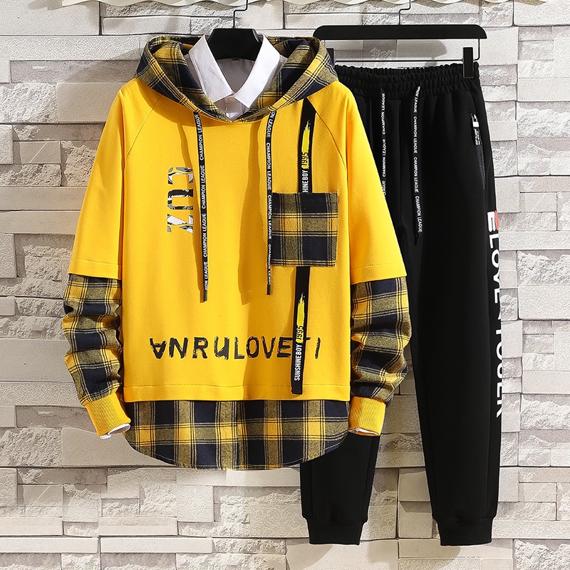 Bộ Quần Áo Nỉ Nam Thu Đông Áo Hoodies CUZ Mũ Trùm Đầu Kết Hợp Quần Jogger Bo Gấu sozo SET NAM 90000123C