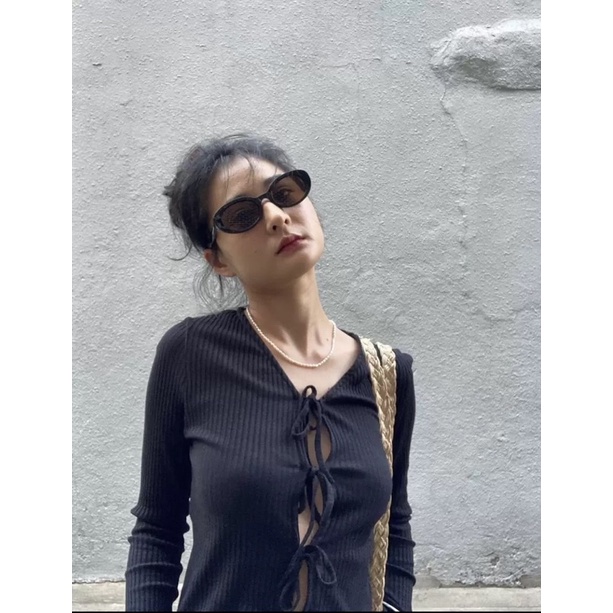 Áo tay dài cột dây MOODY NUDY