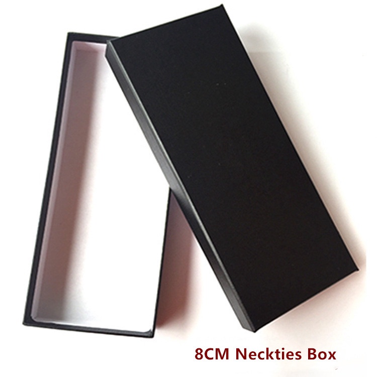 Hộp quà EFAN đựng khăn tay/ cà vạt nơ đơn giản màu trắng đen