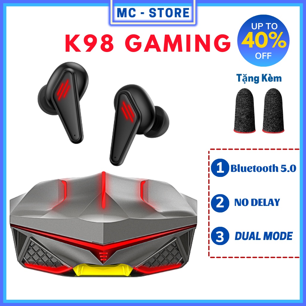 Tai Nghe Bluetooth Gaming K98 , Tai Nghe Chơi Game Không Dây - Pin Trâu