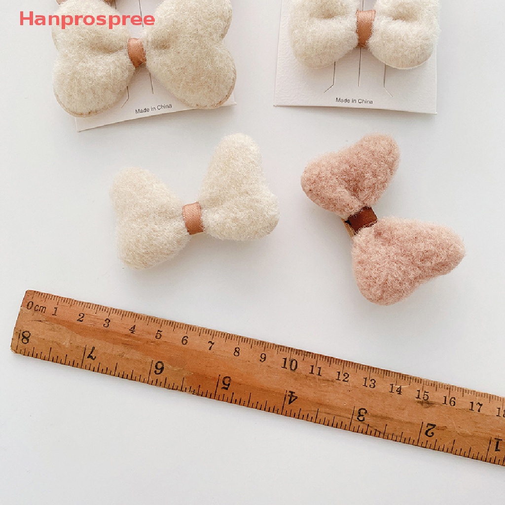 Bộ 2 Kẹp Tóc Nơ Bằng Vải Bông Mềm Mại Dễ Thương Cho Bé Gái