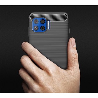 Ốp điện thoại mềm siêu mỏng chống sốc chống dấu vân tay họa tiết sợi carbon cho motorola moto g 5g plus