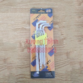Bộ lục giác yeti đầu bi 9 cây