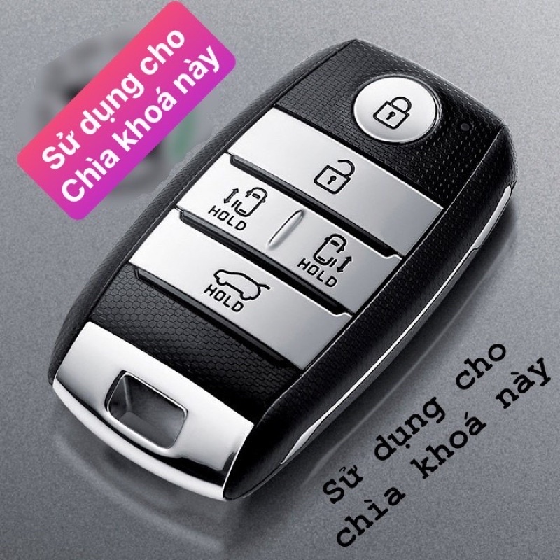 Ốp chìa khoá kia sedona TPU đen vàng cao cấp bảo vệ chìa khoá trống trầy xước