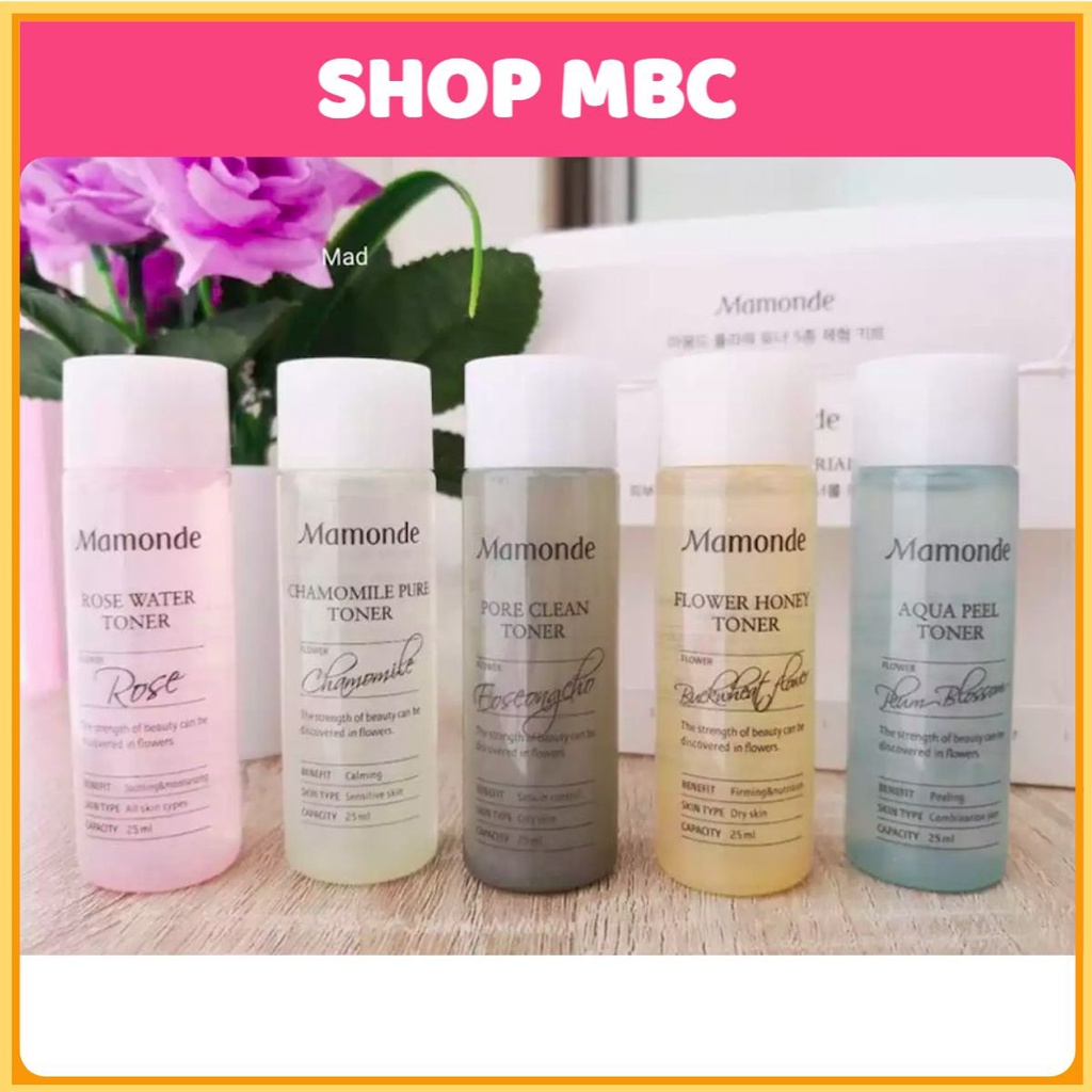 MBC-mini 1 chai Nước hoa hồng Mamonde Water Toner 25ml