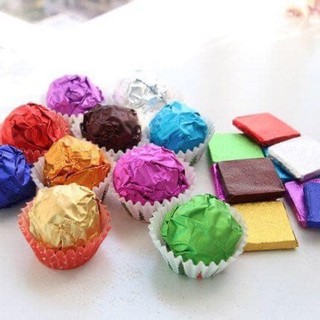100 tờ Giấy bạc bọc chocolate/socola 10*10cm nhiều màu