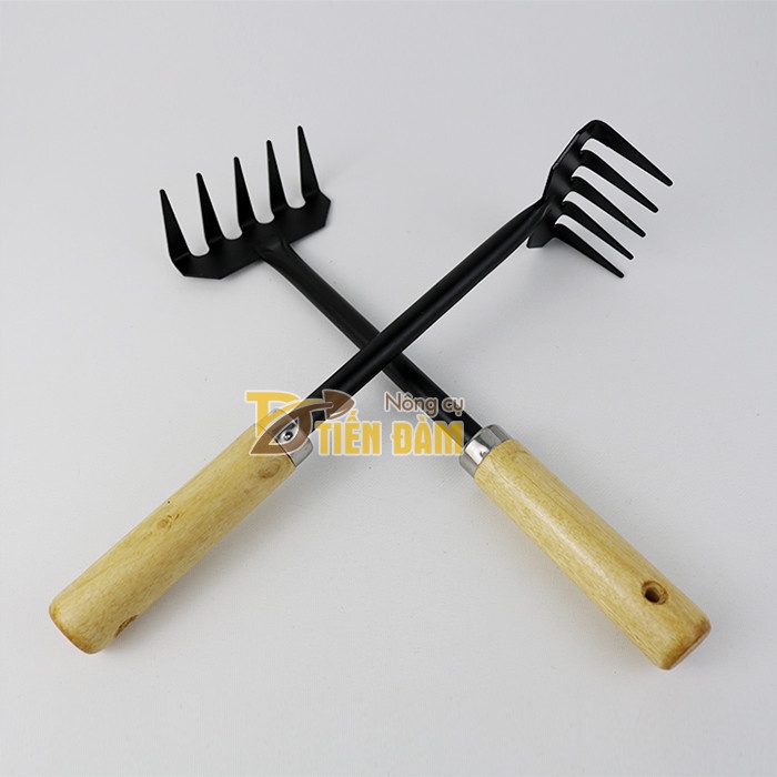 Cào xới đất mini cán gỗ