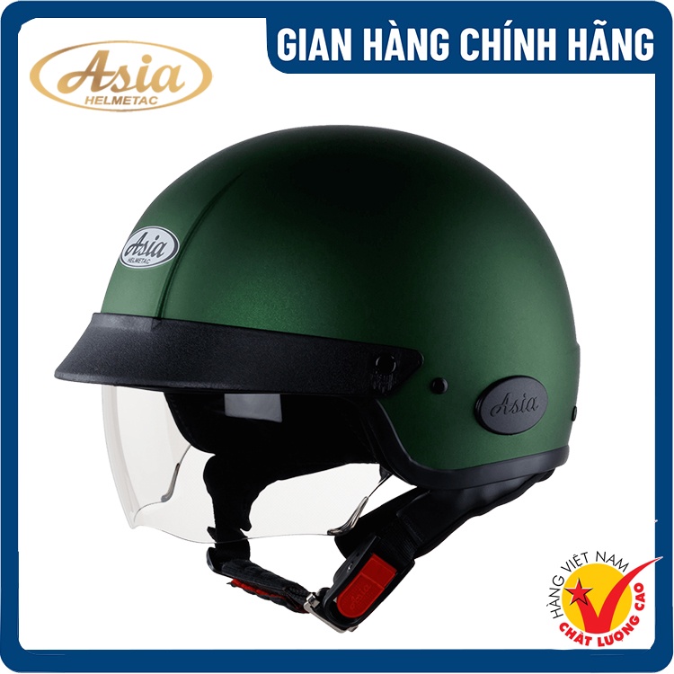Mũ Bảo Hiểm nửa đầu - Kính âm- Asia MT-139 -Hàng Chính Hãng, Bảo Hành 1 năm