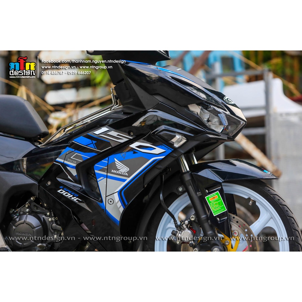 Tem rời xanh xám cho Winner V3 đen - tem đơn giản - kông bay màu