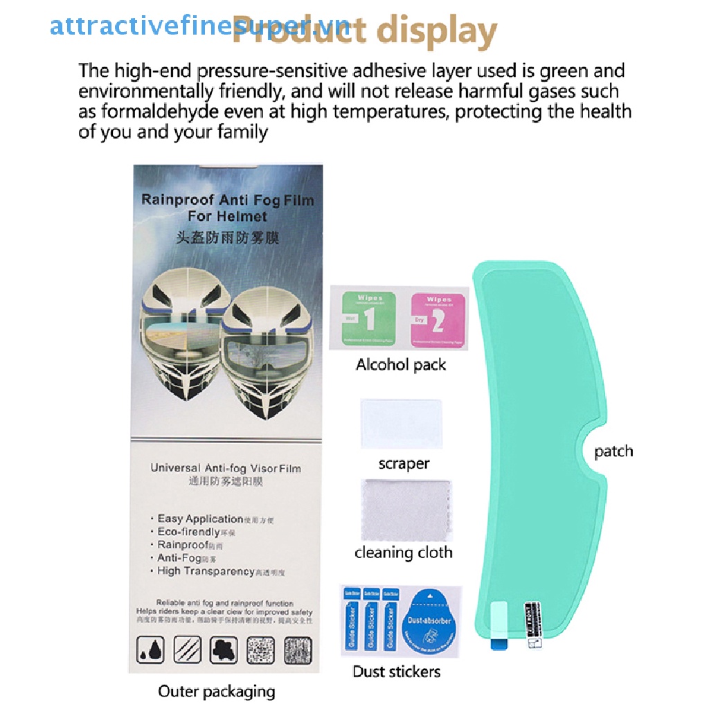 Phim Dán Chống Sương Mù / Mưa Thông Dụng Cho Mũ Bảo Hiểm Xe Máy