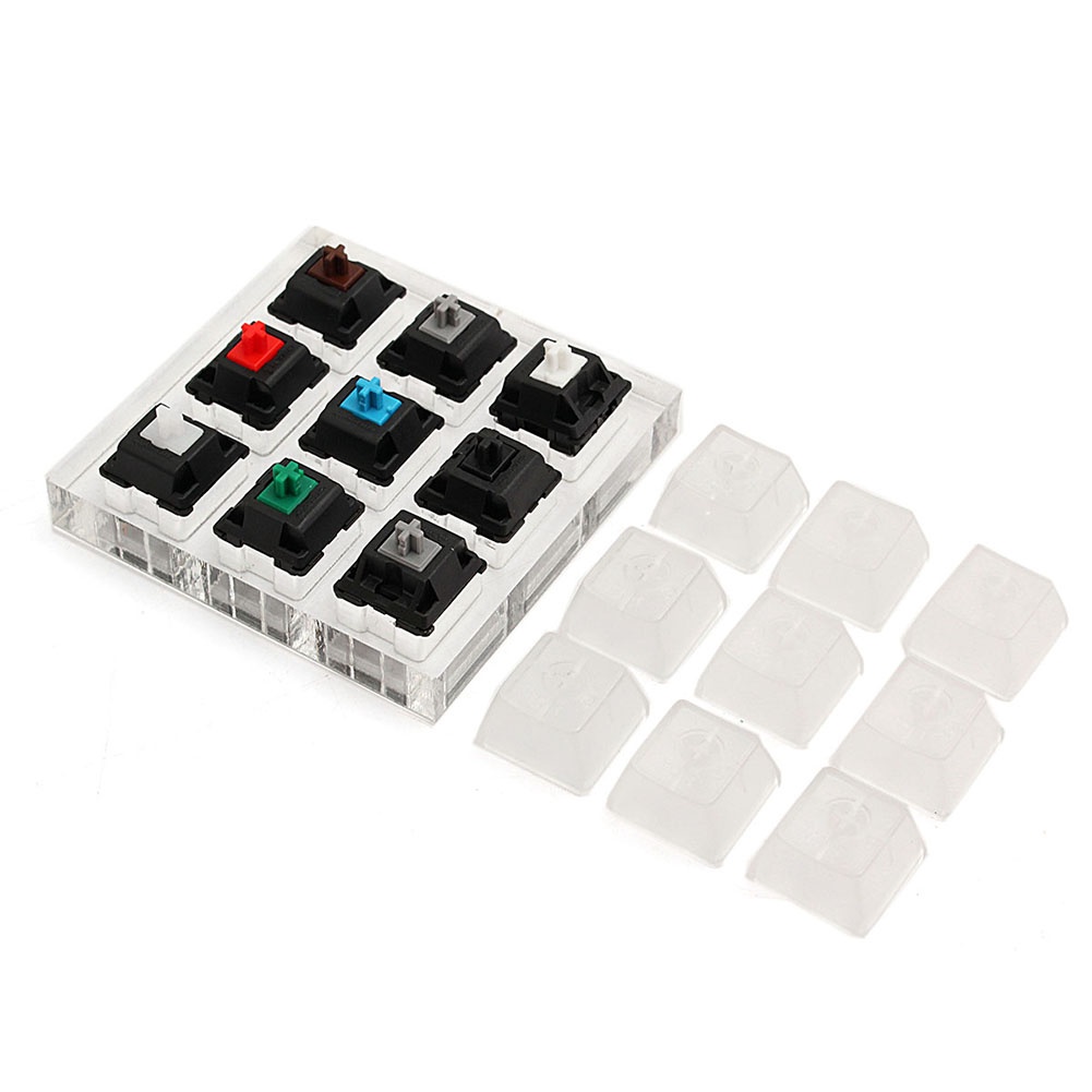 Bộ 9 Nút Nhựa Acrylic Hình Hoa Hướng Dương Kiểm Tra Bàn Phím Cherry MX Switches