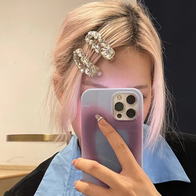 Kẹp Tóc Đính Đá Zircon Hình Oval Thời Trang Cho Nữ