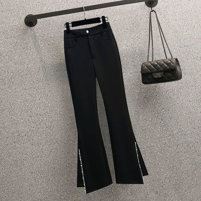 Bộ Áo Thun + Quần Dài Xẻ Tà Dáng Ôm Thời Trang Mùa Hè Hàng Mới 2023 Dành Cho Bạn Nữ