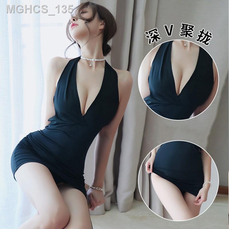 Đồ lót gợi cảm 2022 váy mẹ kế tập hợp mẫu mới mở tệp cám dỗ đồng phục gợi cảm Yujie sườn xám áo ngủ cr