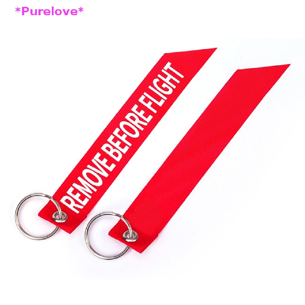 Móc Khóa Thêu Chữ Remove Before Flight Dễ Thương Mới