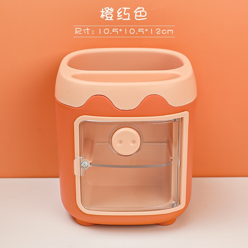 Hộp Đựng Bút Để Bàn Đa Năng Họa Tiết Hoạt Hình Dễ Thương