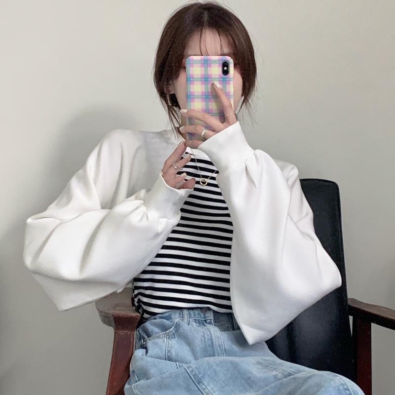 Áo Sweater Dáng Rộng Giả Hai Lớp Siêu Đẹp Phong Cách Thời Trang Mới 2023 Dành Cho Bạn Nữ