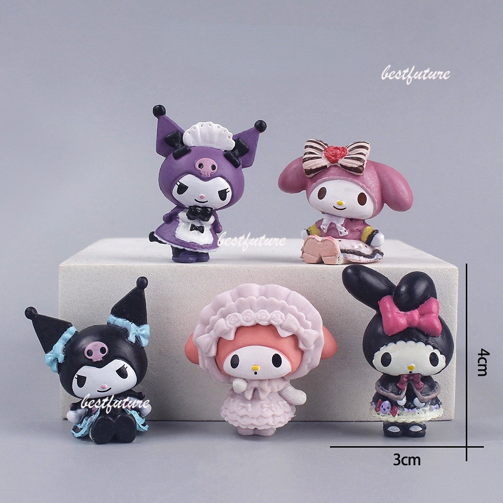 Bộ 5 Đồ trang trí Nhân Vật Sanrio Kuromi Melody Trang Trí