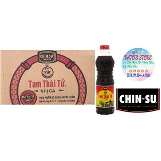 Thùng 24 chai nước tương tam thái tử nhị ca chai 500ml / lốc 6 chai nước tương tam thái tử nhị ca chai 500ml